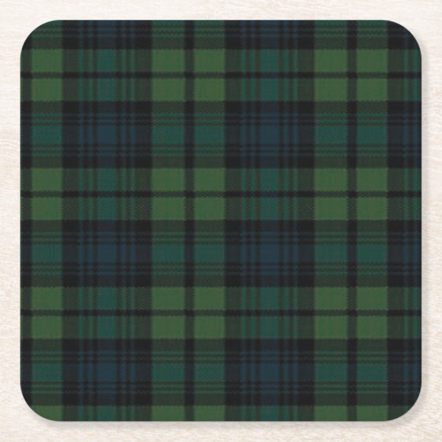 Dessous De Verre Carré Dessous de verre Tartan Fabric (Devant)