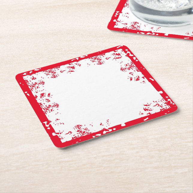 Dessous De Verre Carré Dessous de verre Valentine White & Red Scruff (Incliné)