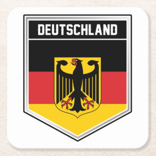 Dessous De Verre Carré Deutschland/Allemagne - Bouclier indicateur