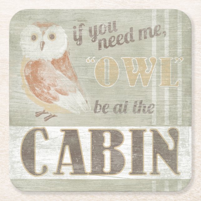 Dessous De Verre Carré Devis | Owl Be Au Cabine (Devant)