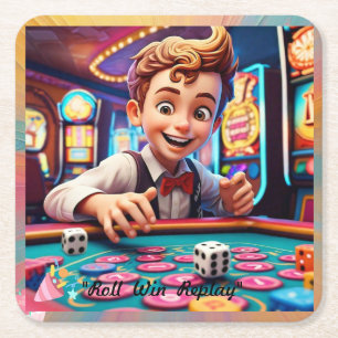 Dessous De Verre Carré Dice Delight 3D