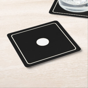 Dessous De Verre Carré DICE numéros de pips blanc 1 + votre backgr.