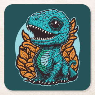 Dessous De Verre Carré Dinosaure Bébé mignon