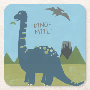 Dessous De Verre Carré dinosaure de Dino-acarides