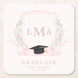 Dessous De Verre Carré Diplôme de monographie de coquette