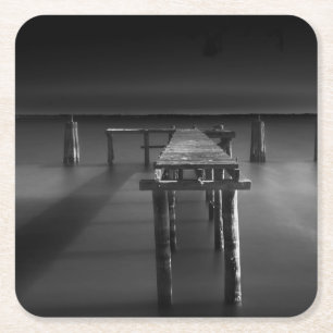 Dessous De Verre Carré Dock abandonné au lac Monroe