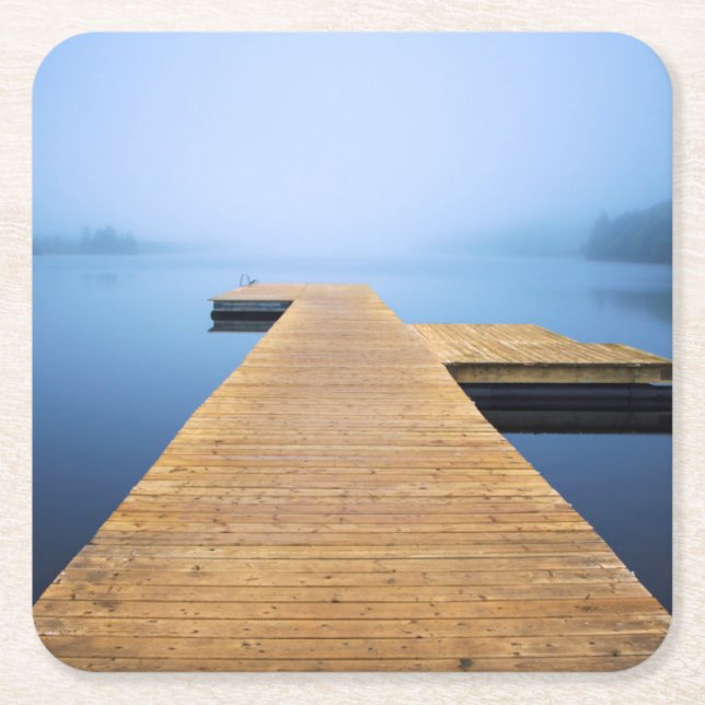 Dessous De Verre Carré Dock sur le lac (Devant)