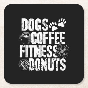Dessous De Verre Carré Dogs Coffee Ness Donuts