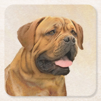 Dessous De Verre Carré Dogue de Bordeaux Peinture - Cute Original Chien A