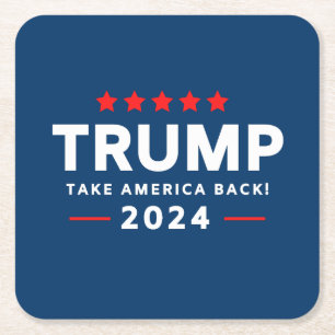 Dessous De Verre Carré Donald Trump 2024 et l'Amérique
