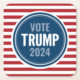 Dessous De Verre Carré Donald Trump - Président 2024