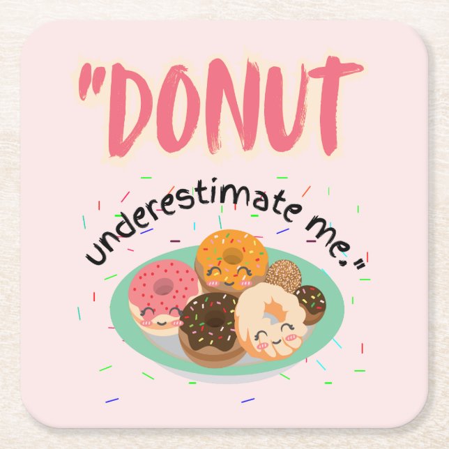 DESSOUS DE VERRE CARRÉ DONUT SOUS ESTIMATION (Devant)