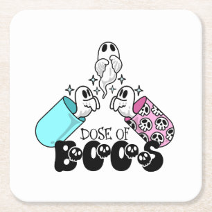 Dessous De Verre Carré Dose de Boos Capsule fantôme Halloween