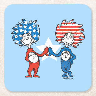 Dessous De Verre Carré Dr. Seuss Chose Un Chose Deux Graphique Patrioti