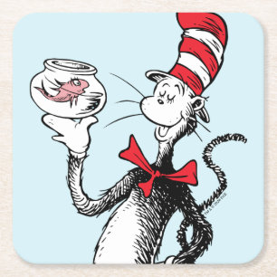 Dessous De Verre Carré Dr. Seuss Le Chat Chapeauté & Krinklebine