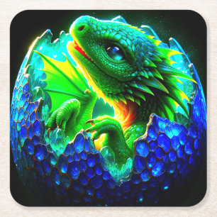 Dessous De Verre Carré Dragon