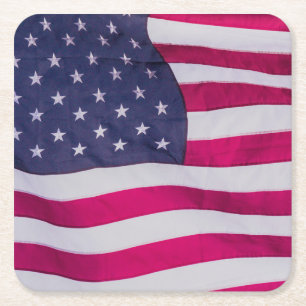 Dessous De Verre Carré Drapeau Américain