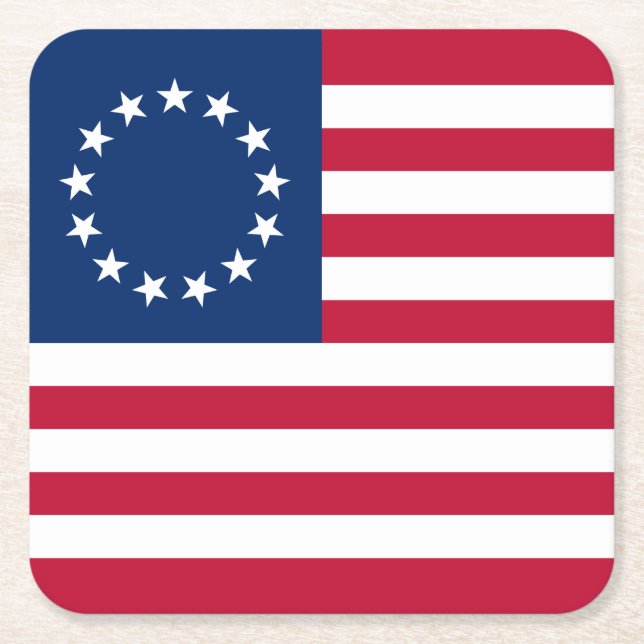 Dessous De Verre Carré Drapeau américain Betsy Ross (Devant)