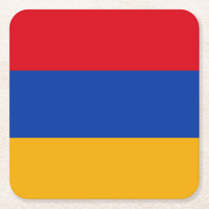 Dessous De Verre Carré Drapeau arménien patriotique