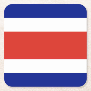 Dessous De Verre Carré Drapeau civil du Costa Rica