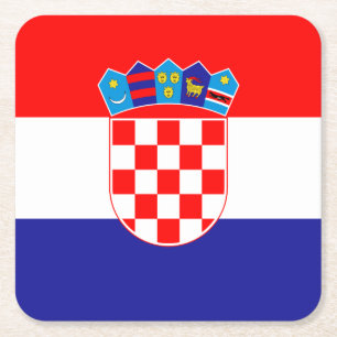 Dessous De Verre Carré Drapeau croate