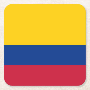 Dessous De Verre Carré Drapeau de Colombie