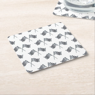 Dessous De Verre Carré Drapeau de course Baby shower Napkin