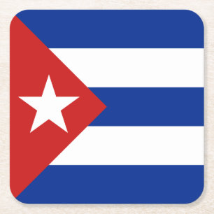 Dessous De Verre Carré Drapeau de Cuba