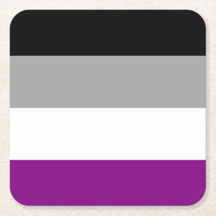 Dessous De Verre Carré Drapeau de fierté sexuelle LGBTQ