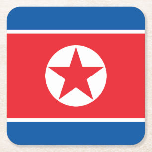 Dessous De Verre Carré Drapeau de la Corée du Nord