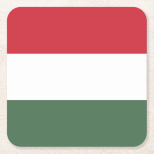 Dessous De Verre Carré Drapeau de la Hongrie