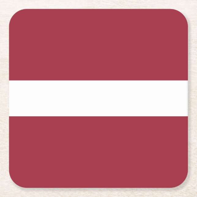 Dessous De Verre Carré Drapeau de la Lettonie (Devant)