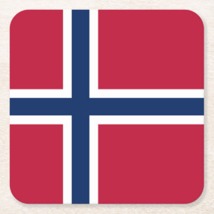 Dessous De Verre Carré Drapeau de la Norvège