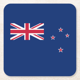 Dessous De Verre Carré Drapeau de la Nouvelle-Zélande