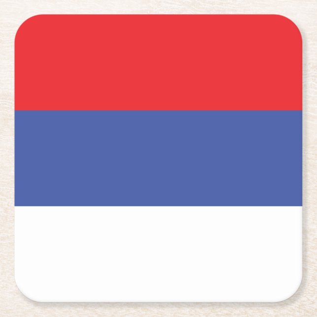 Dessous De Verre Carré Drapeau de la Republika Srpska (Devant)