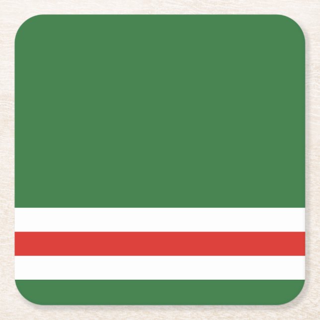 Dessous De Verre Carré Drapeau de la République tchétchène d'Ichkeria (Devant)