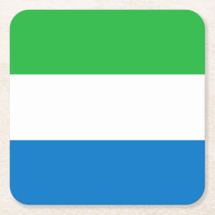 Dessous De Verre Carré Drapeau de la Sierra Leone