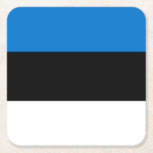 Dessous De Verre Carré Drapeau de l'Estonie