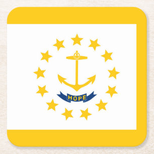 Dessous De Verre Carré Drapeau de l'État de Rhode Island
