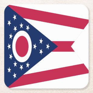 Dessous De Verre Carré Drapeau de l'Ohio