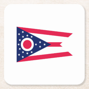 Dessous De Verre Carré Drapeau de l'Ohio