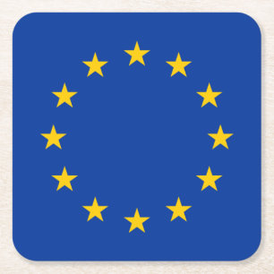 Dessous De Verre Carré Drapeau de l'Union européenne