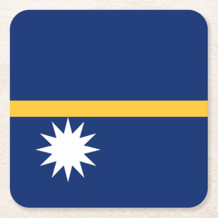 Dessous De Verre Carré Drapeau de Nauru