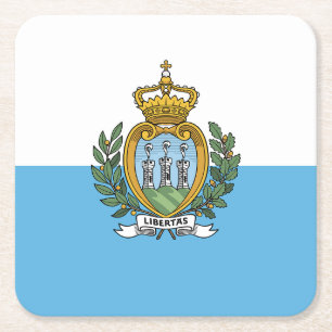 Dessous De Verre Carré Drapeau de Saint-Marin