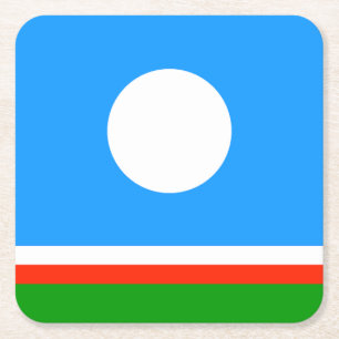 Dessous De Verre Carré Drapeau de Sakha