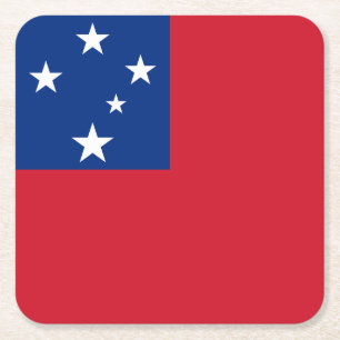 Dessous De Verre Carré Drapeau de Samoa