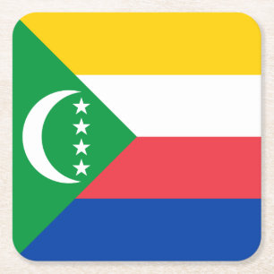 Dessous De Verre Carré Drapeau des Comores