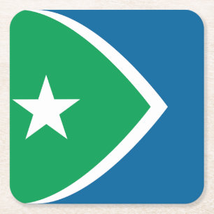 Dessous De Verre Carré Drapeau des rapides de cèdre, Iowa