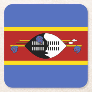 Dessous De Verre Carré Drapeau d'Eswatini