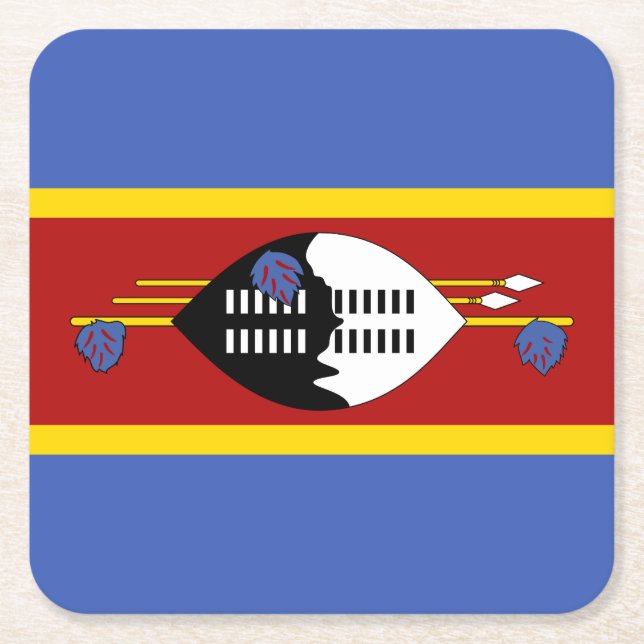 Dessous De Verre Carré Drapeau d'Eswatini (Devant)